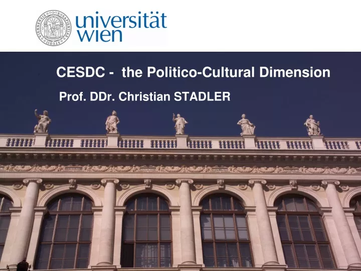 cesdc the politico cultural dimension