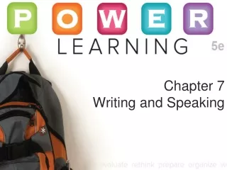 Chapter 7 Writing and Speaking