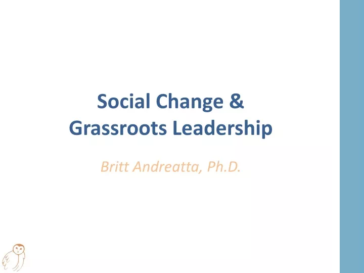 social change grassroots leadership