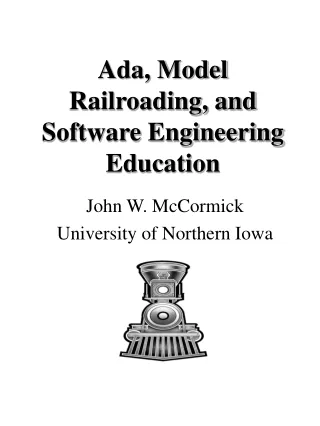 Ada, Model Railroading, and Software Engineering Education