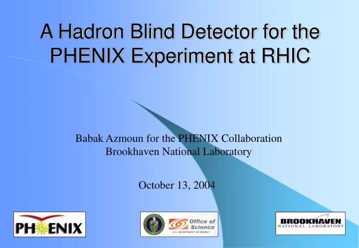 a hadron blind detector for the phenix experiment at rhic
