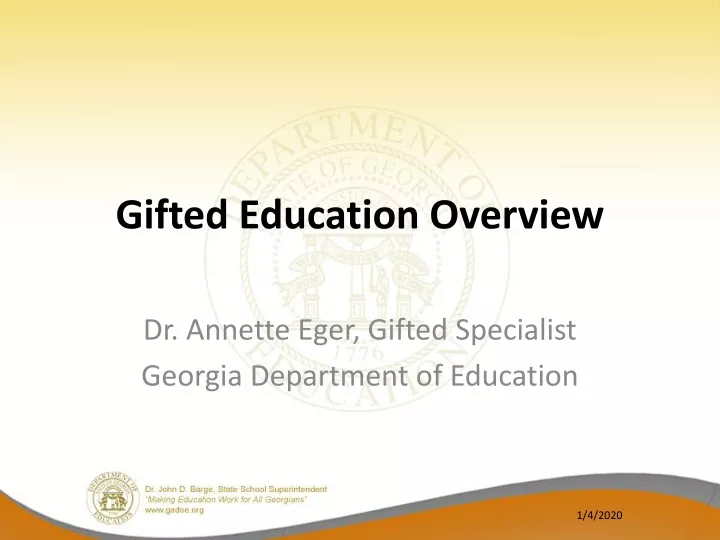 gifted education overview