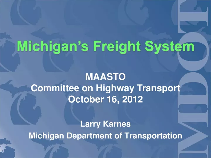 larry karnes michigan department of transportation