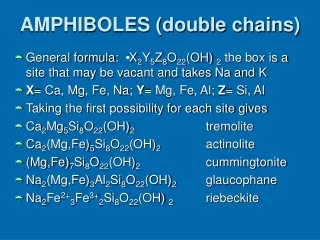 AMPHIBOLES (double chains)