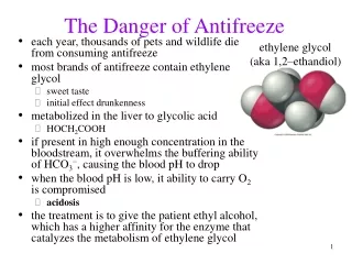 The Danger of Antifreeze