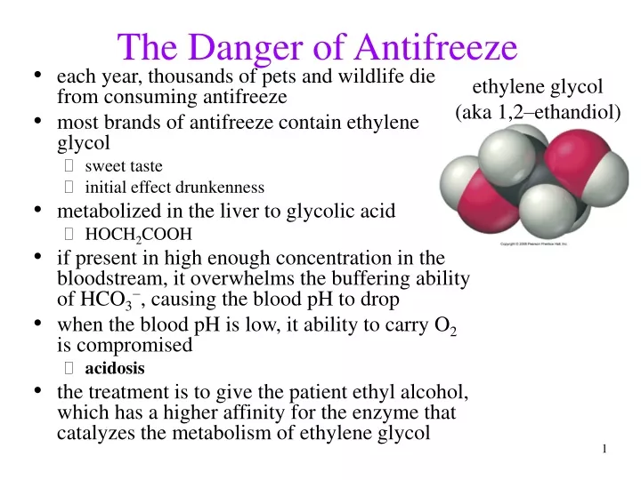 the danger of antifreeze