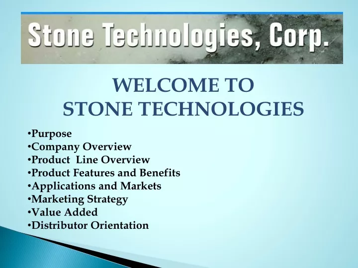welcome to stone technologies