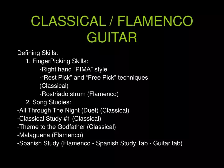 classical flamenco guitar