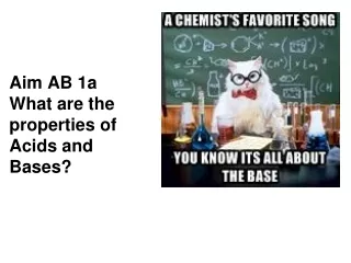 Aim AB 1a What are the properties of  Acids and  Bases?
