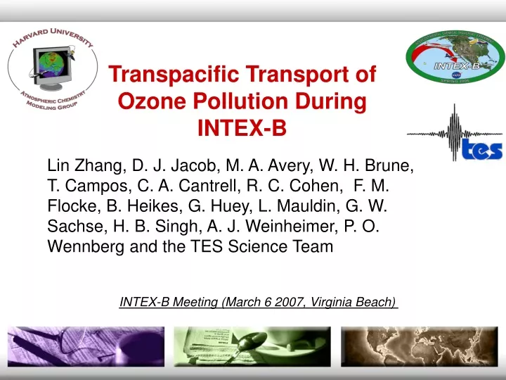 transpacific transport of ozone pollution during intex b