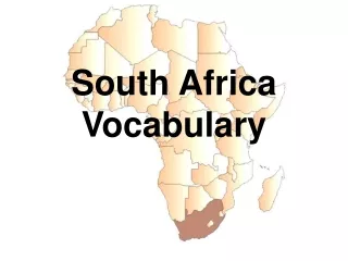South Africa Vocabulary