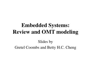 Embedded Systems:  Review and OMT modeling