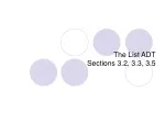 The List ADT Sections 3.2, 3.3, 3.5 - slide 1
