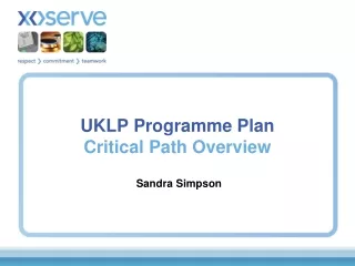 UKLP Programme Plan Critical Path Overview