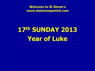 Welcome to St Simon’s stsimonspartick