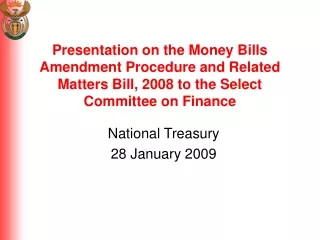 National Treasury 28 January 2009