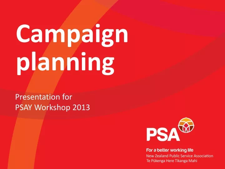 campaign planning