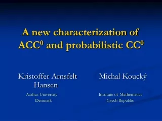 A new characterization of ACC 0  and probabilistic CC 0