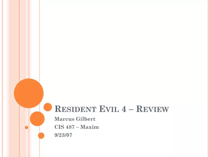 resident evil 4 review