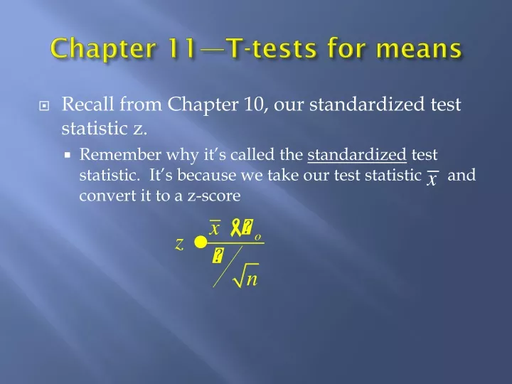 chapter 11 t tests for means