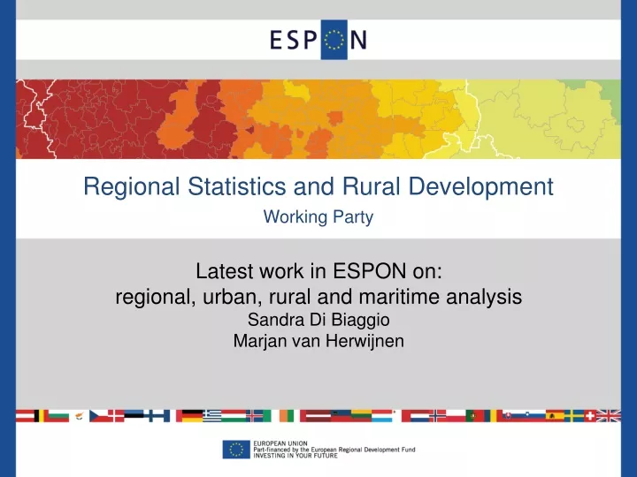 regional statistics and rural development working
