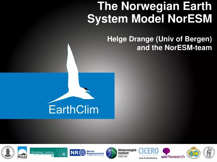 the norwegian earth system model noresm