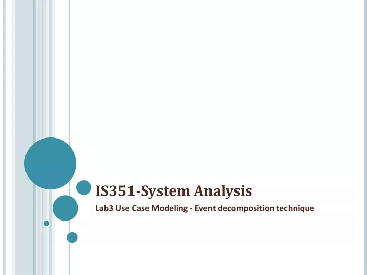 is351 system analysis