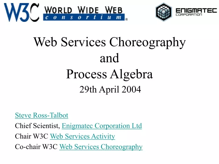 web services choreography and process algebra