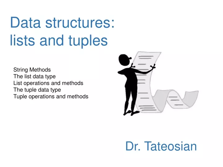 data structures lists and tuples