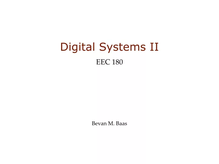 digital systems ii