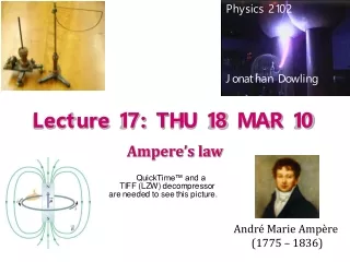 Lecture 17: THU 18 MAR 10