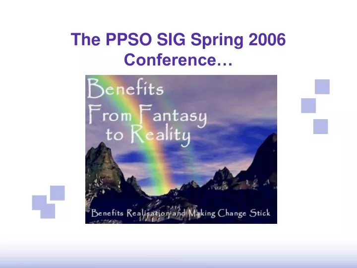 the ppso sig spring 2006 conference
