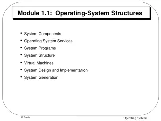 Module 1.1:  Operating-System Structures