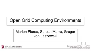 Open Grid Computing Environments