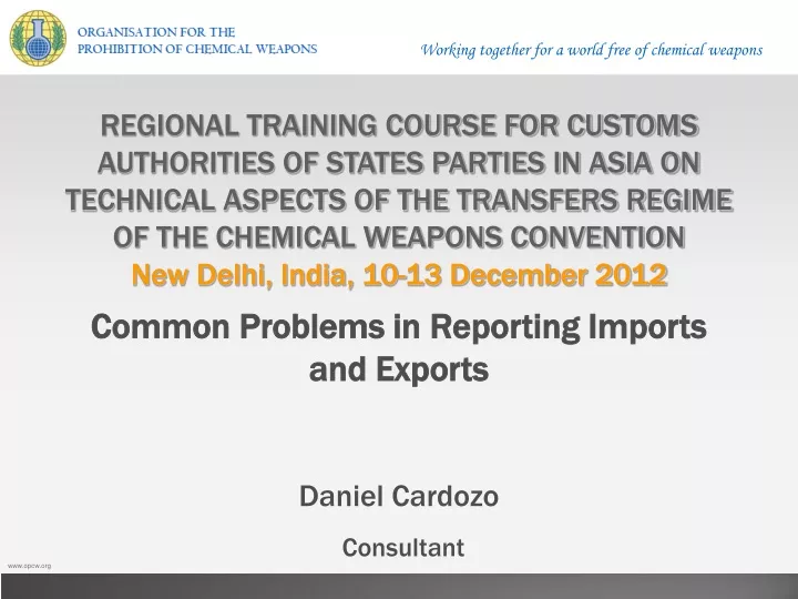 regional training course for customs authorities