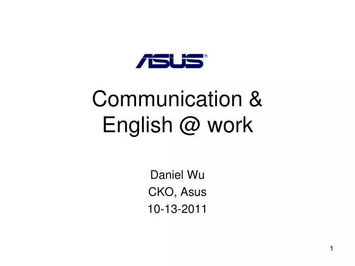 communication english @ work