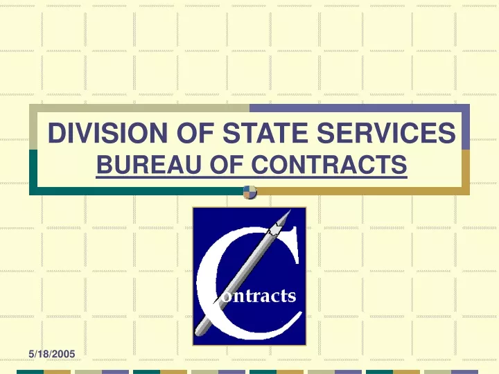division of state services bureau of contracts