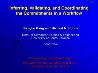 Inferring, Validating, and Coordinating the Commitments in a Workflow