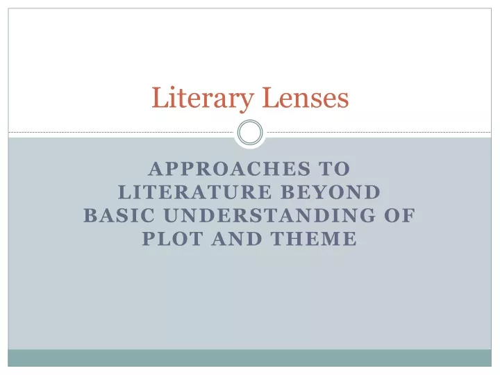 literary lenses