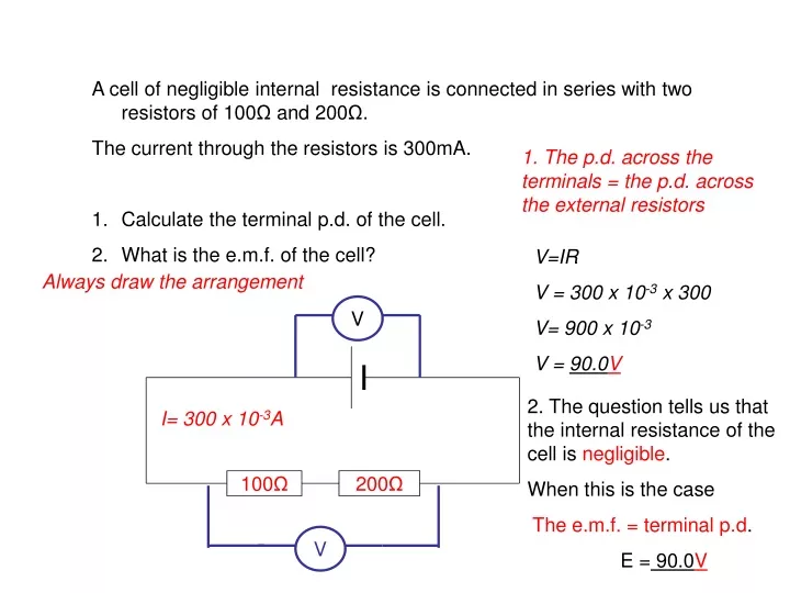 a cell of negligible internal resistance