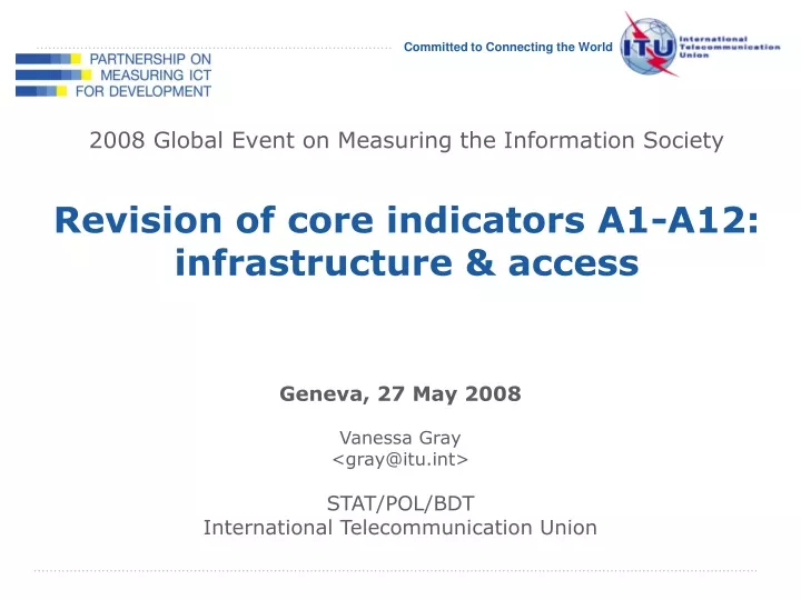 2008 global event on measuring the information society