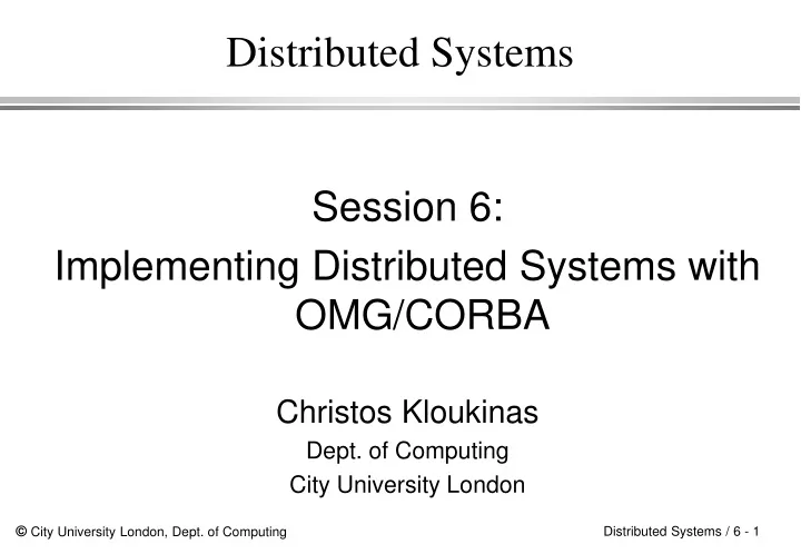 distributed systems