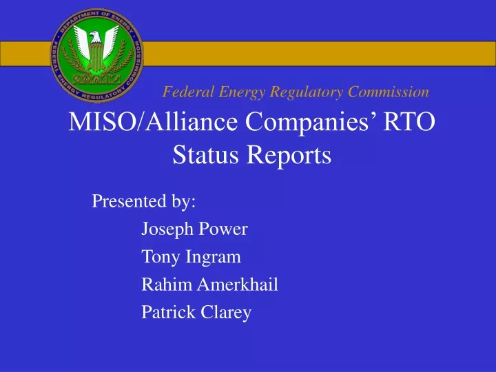 miso alliance companies rto status reports