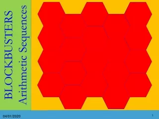 BLOCKBUSTERS Arithmetic Sequences