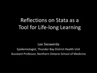 Reflections on Stata as a Tool for Life-long Learning