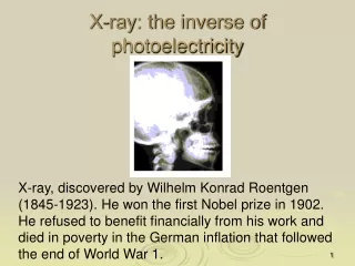 X-ray: the inverse of photoelectricity