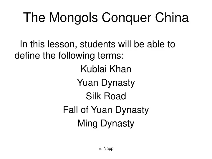 the mongols conquer china