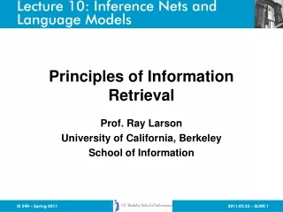 Lecture 10: Inference Nets and Language Models