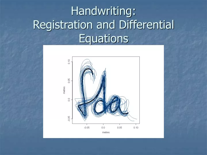 handwriting registration and differential equations