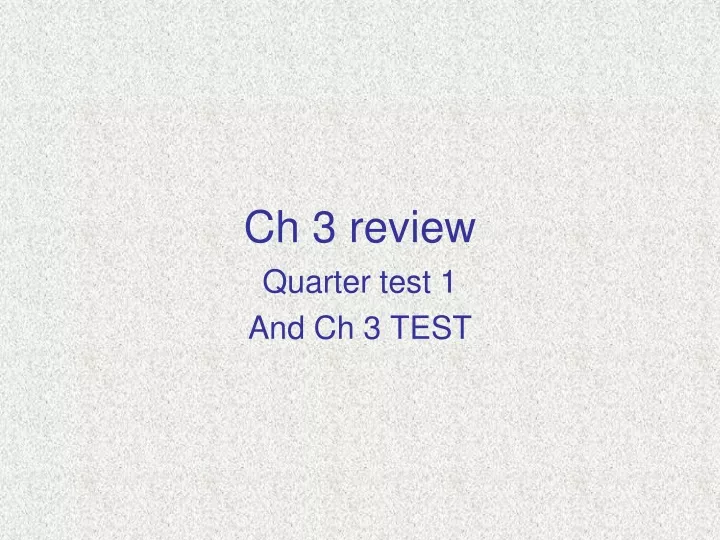 ch 3 review